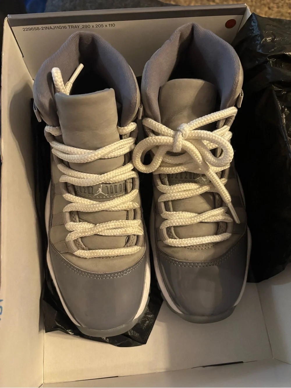 Jordan Air Jordan 11 High-Top Sneakers — Grey/White